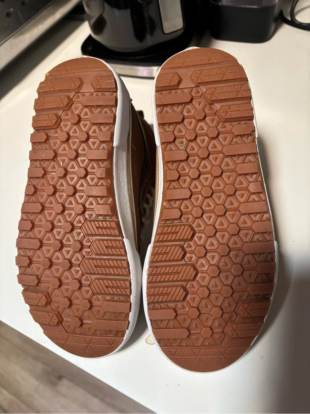 Kids Brown High-Top Shoes